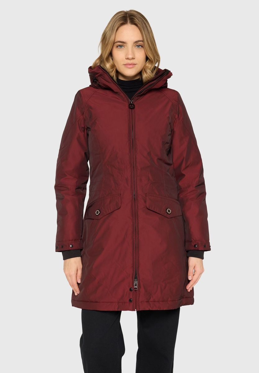 Gerade geschnittener Damenparka mit Kapuze