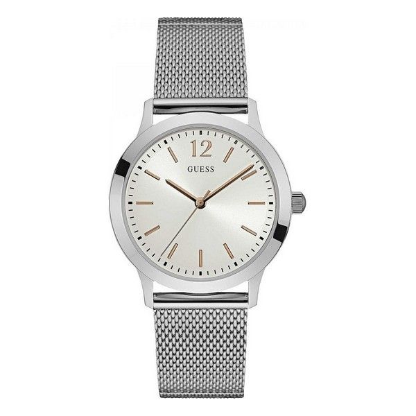 Silberne Mesh-Armband Analoguhr