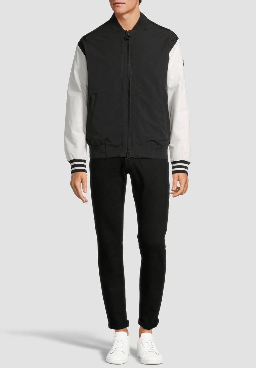 Moderne Zweifarbige Leichte Blousonjacke