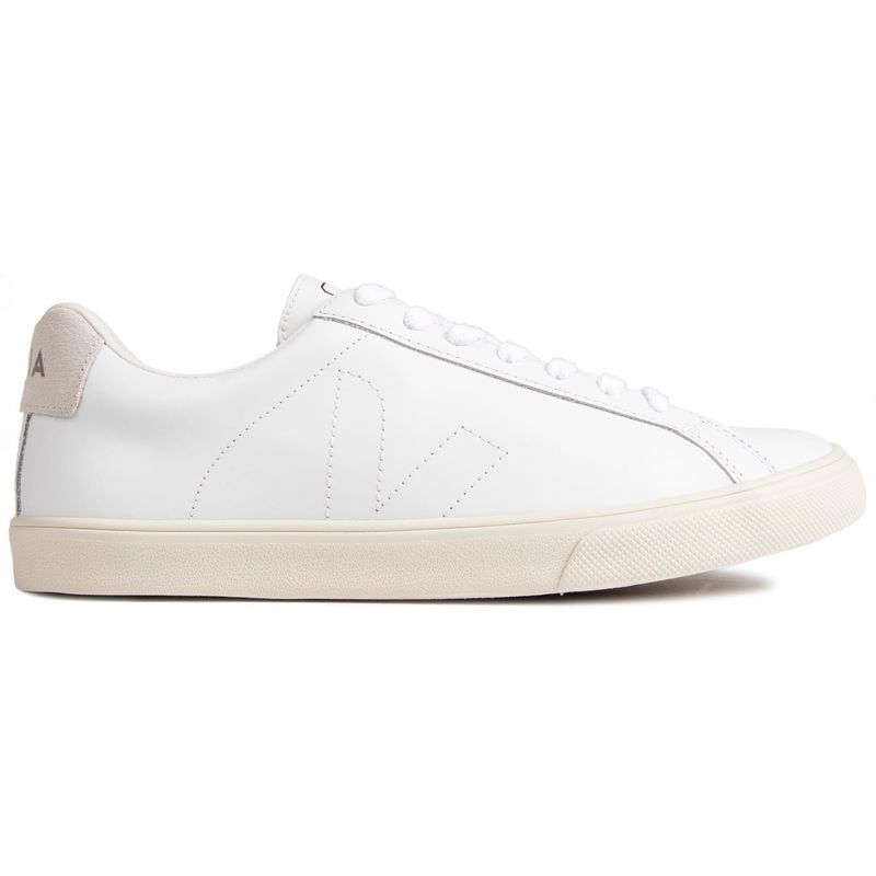 Weiße Ledersneakers mit schwarzem Logo