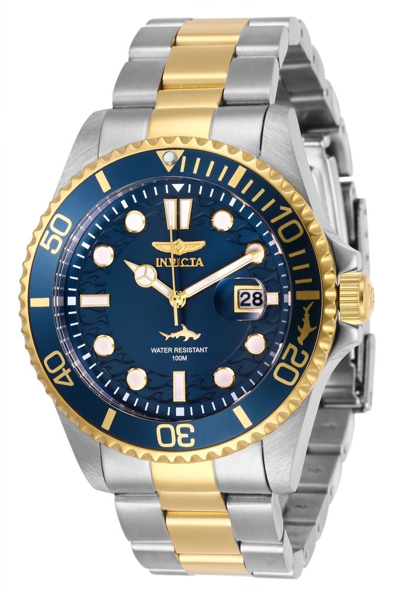 Zweifarbige Taucheruhr mit blauem Zifferblatt