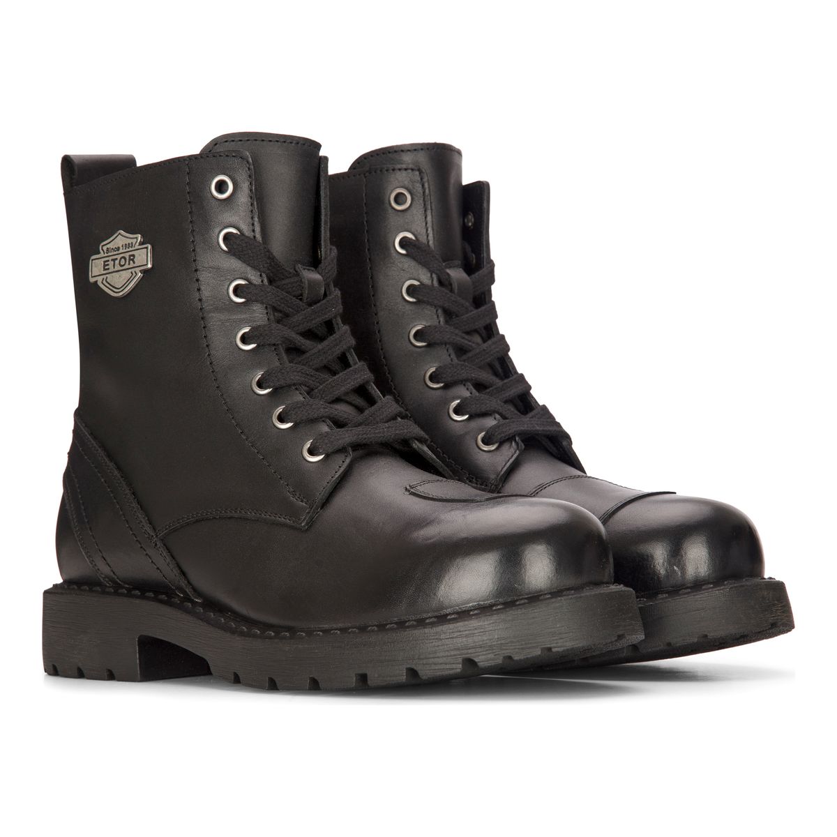 Robuste Combat Biker Lederstiefel