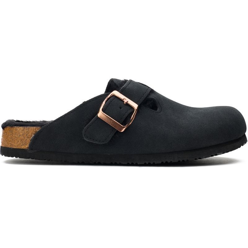 Wildleder Clog Hausschuhe mit Schnalle