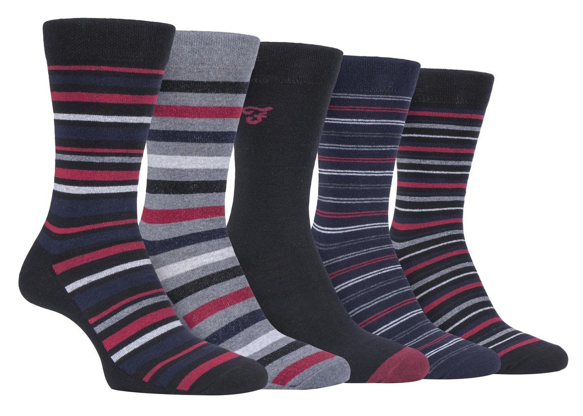 Herrensocken mit Streifen aus Baumwollmischung