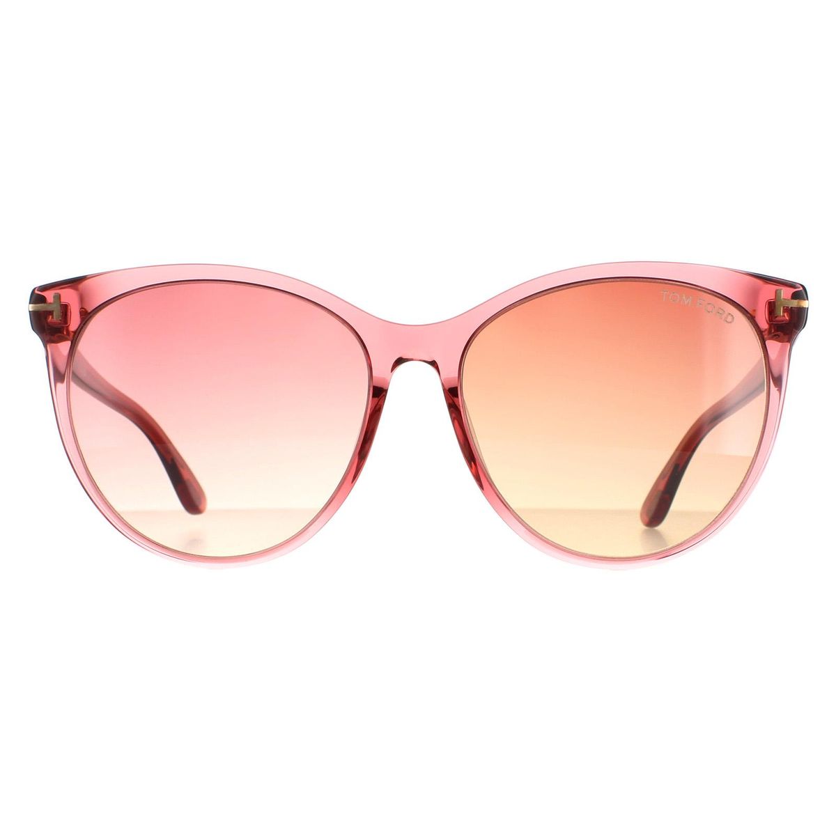 Runde Sonnenbrille mit rosa Farbverlauf