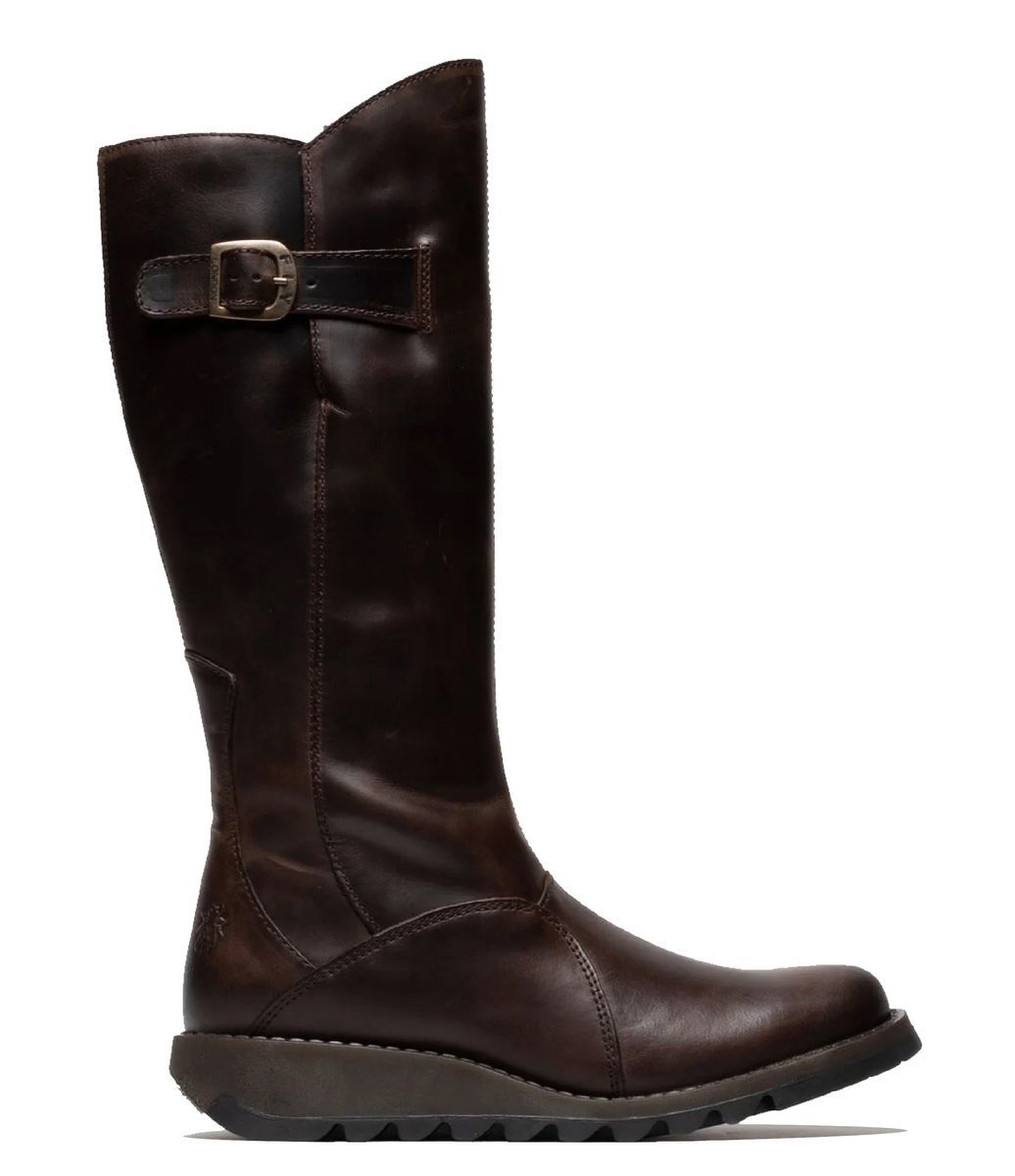 Damen Leder Kniehoher Reitstiefel