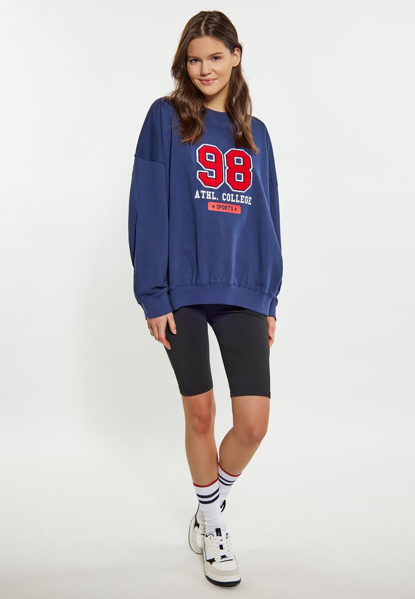 Oversize-Sweatshirt im College-Stil mit Grafik