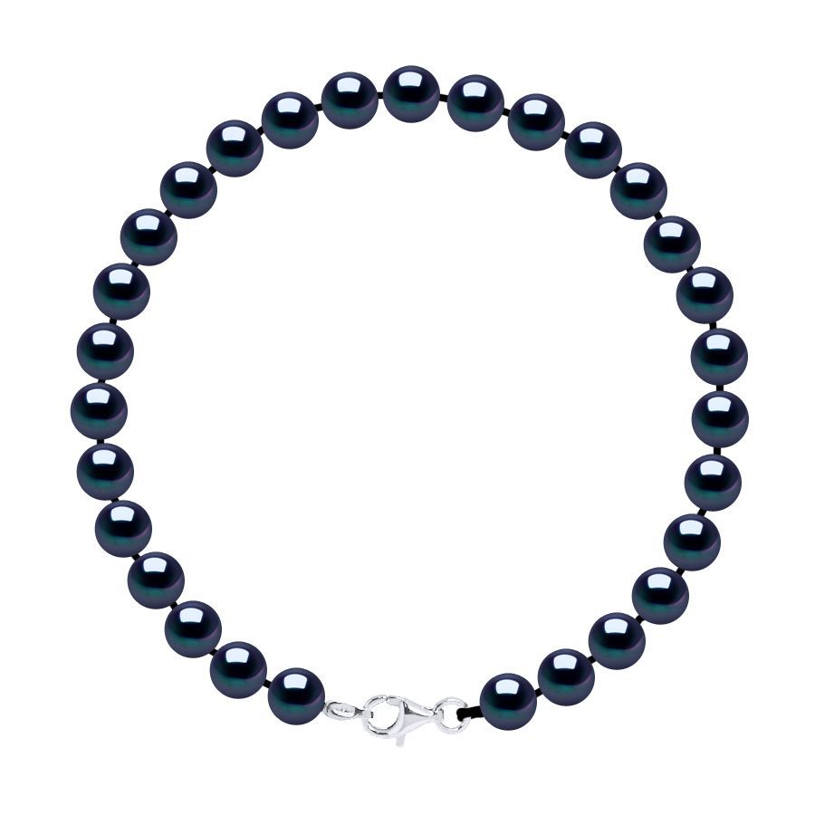 Schwarzfarbiges Perlenarmband im Tahitian Stil