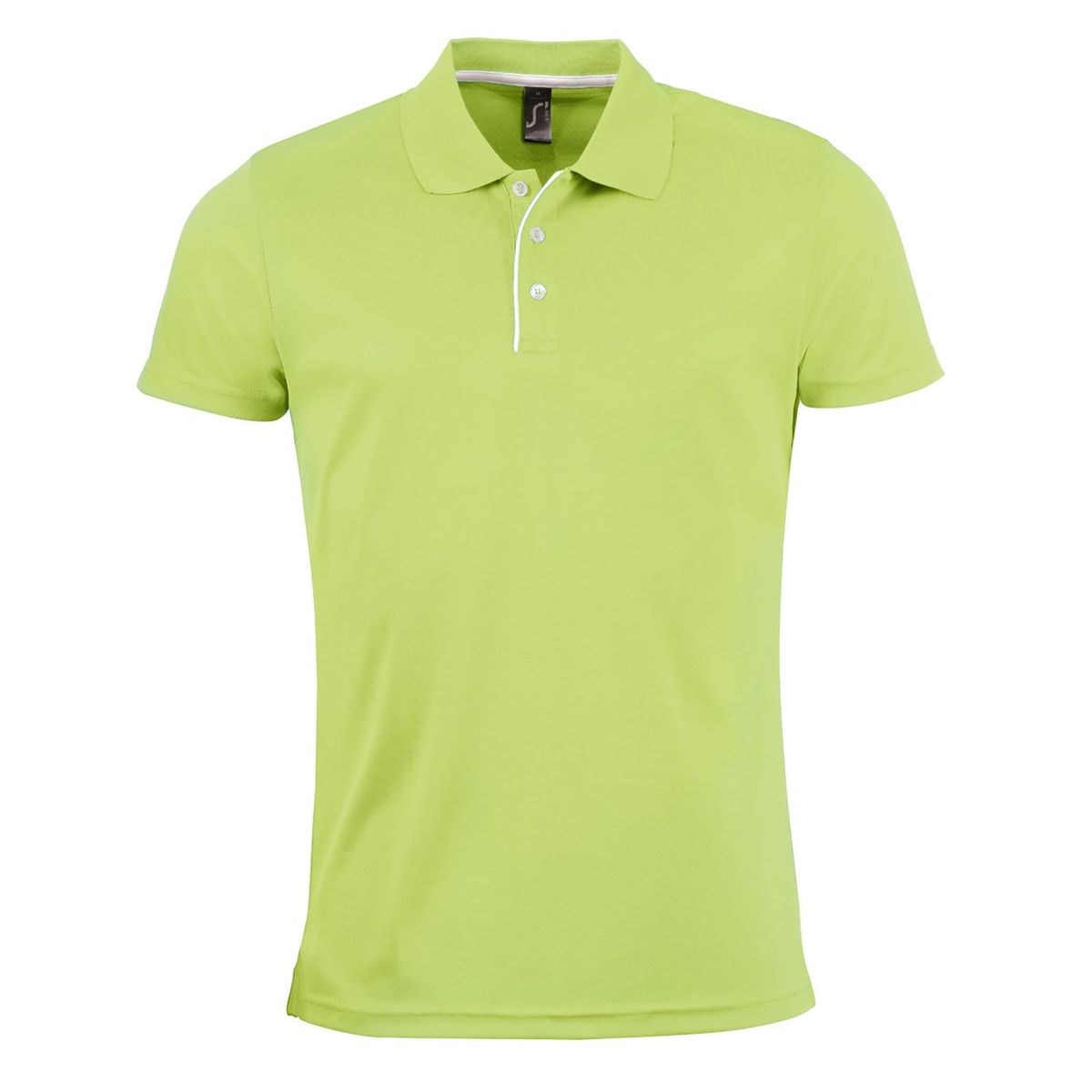 Herren Apfelgrün Piqué Poloshirt