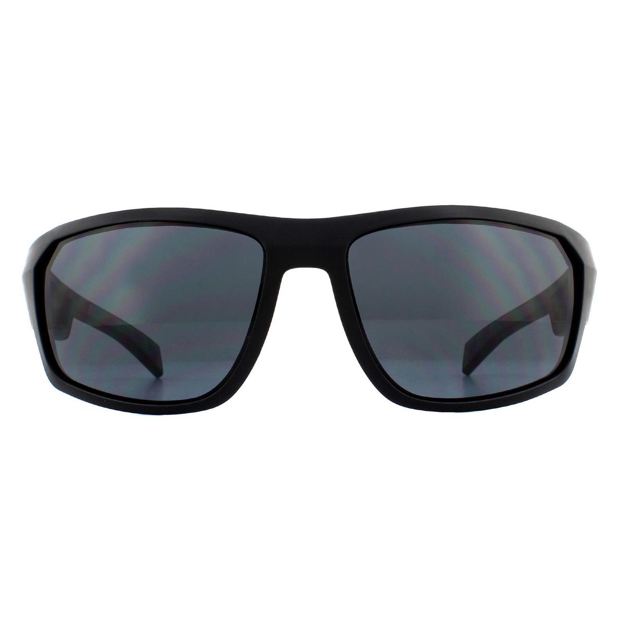 Mattschwarze Wickel-Sonnenbrille