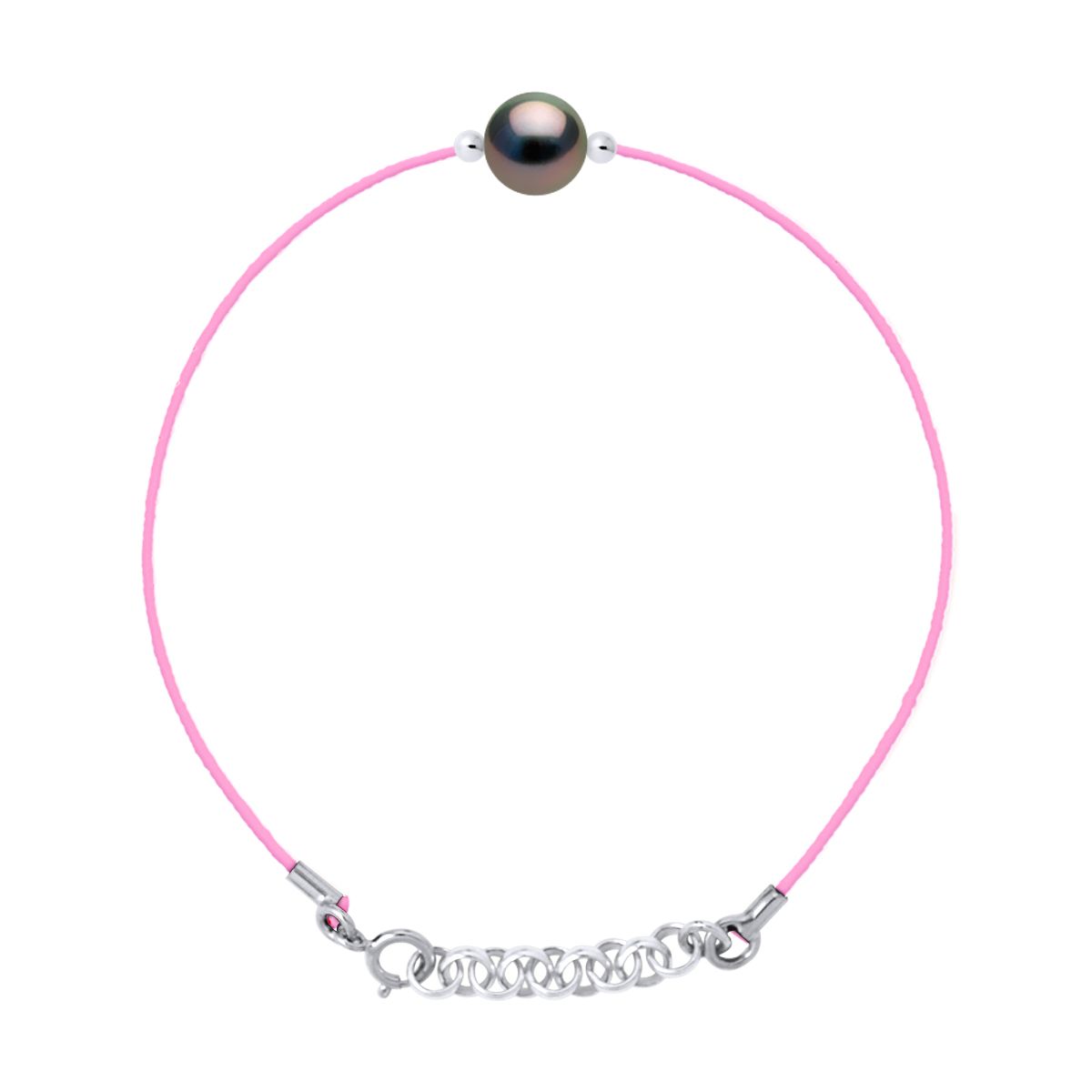 Tahiti-Perle Rosa Nylon Armband