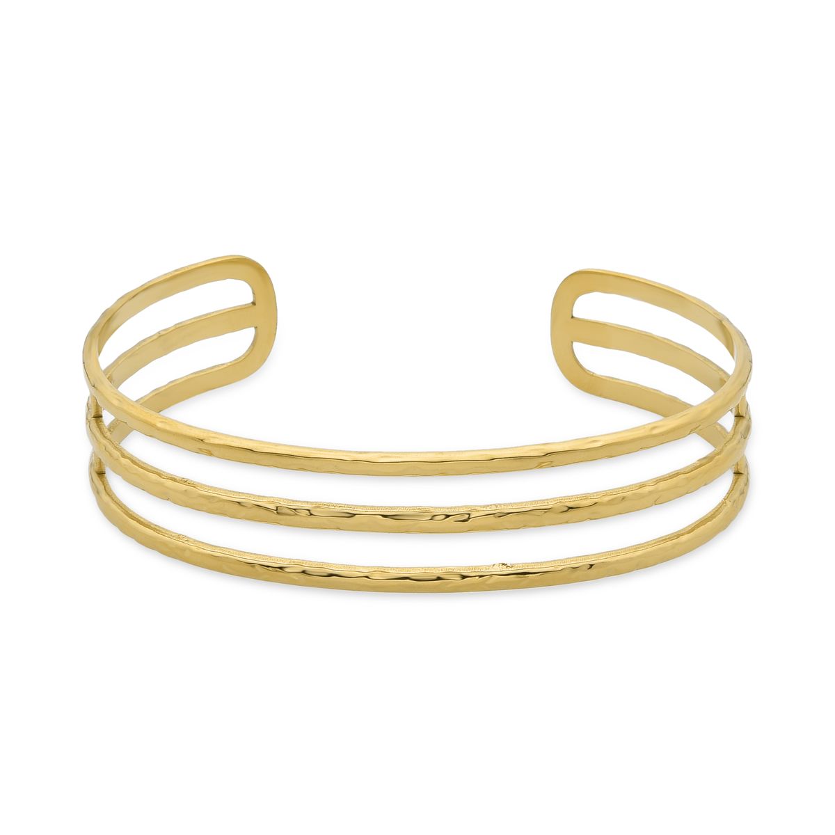 Goldplattiertes Armband mit dreifachen Reihen