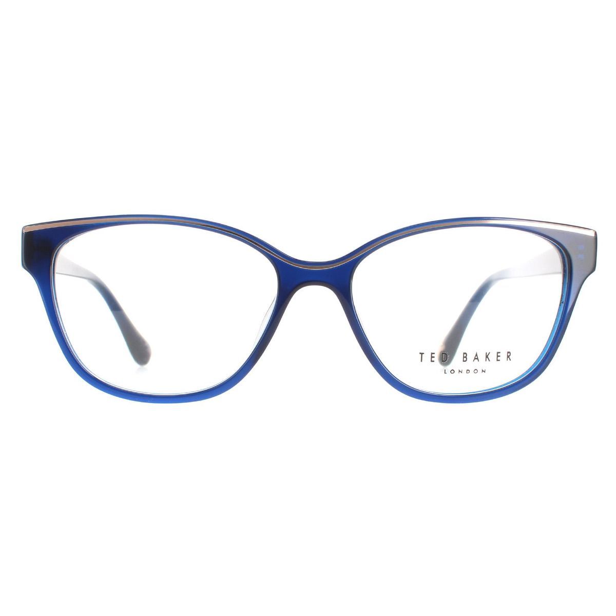 Blaue Cat-Eye-Brillenfassung