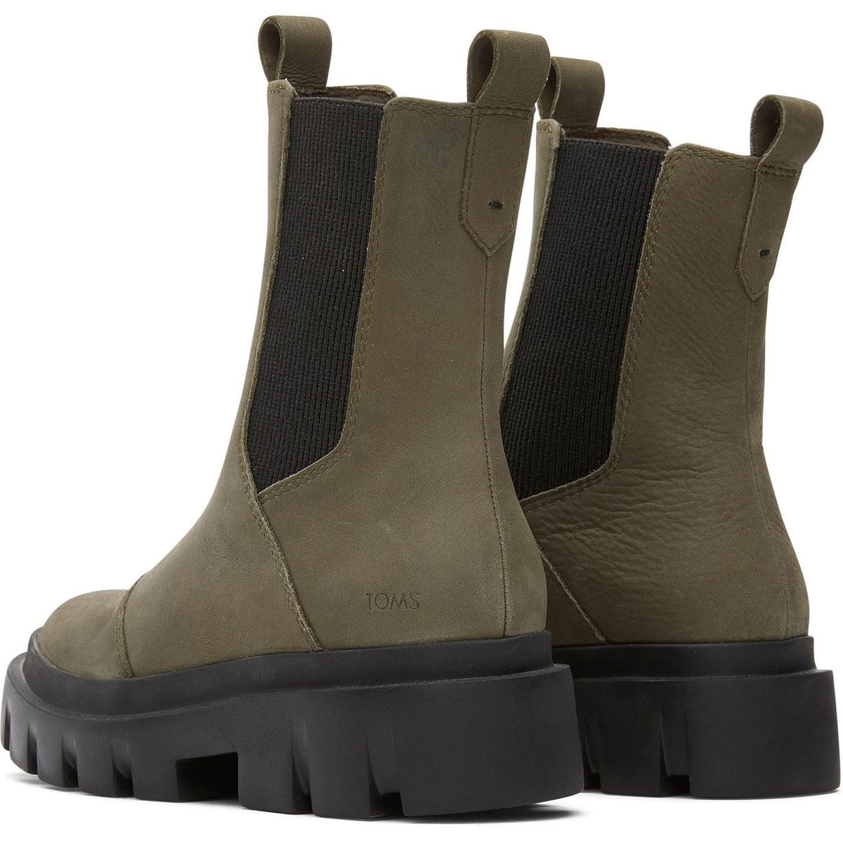 Wasserfeste Leder Chelsea-Boots mit Plateausohle