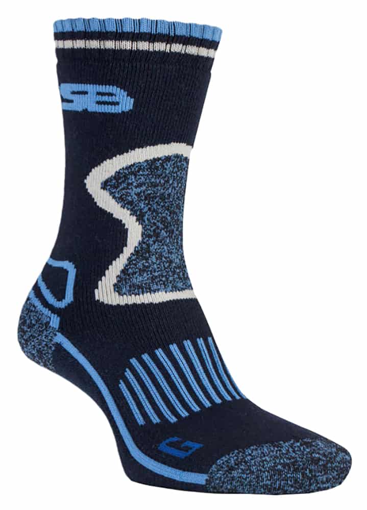 2 Paar Damen gepolstert Wolle Mischung Wandern Socken mit Arch Support