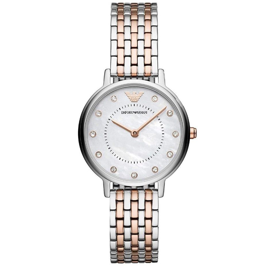 Elegante Uhr mit Perlmutt-Zifferblatt