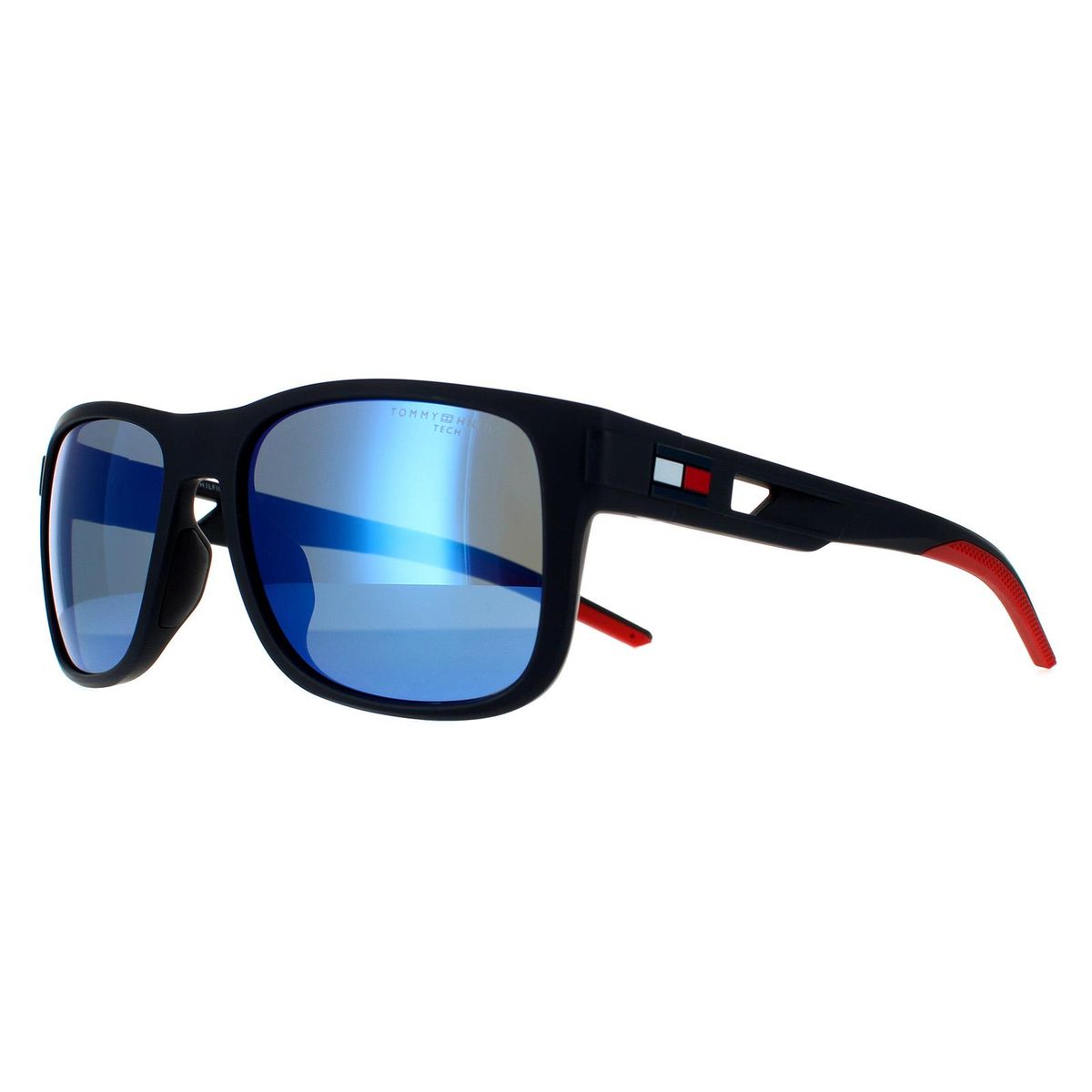 Sportliche rechteckige verspiegelte Sonnenbrille