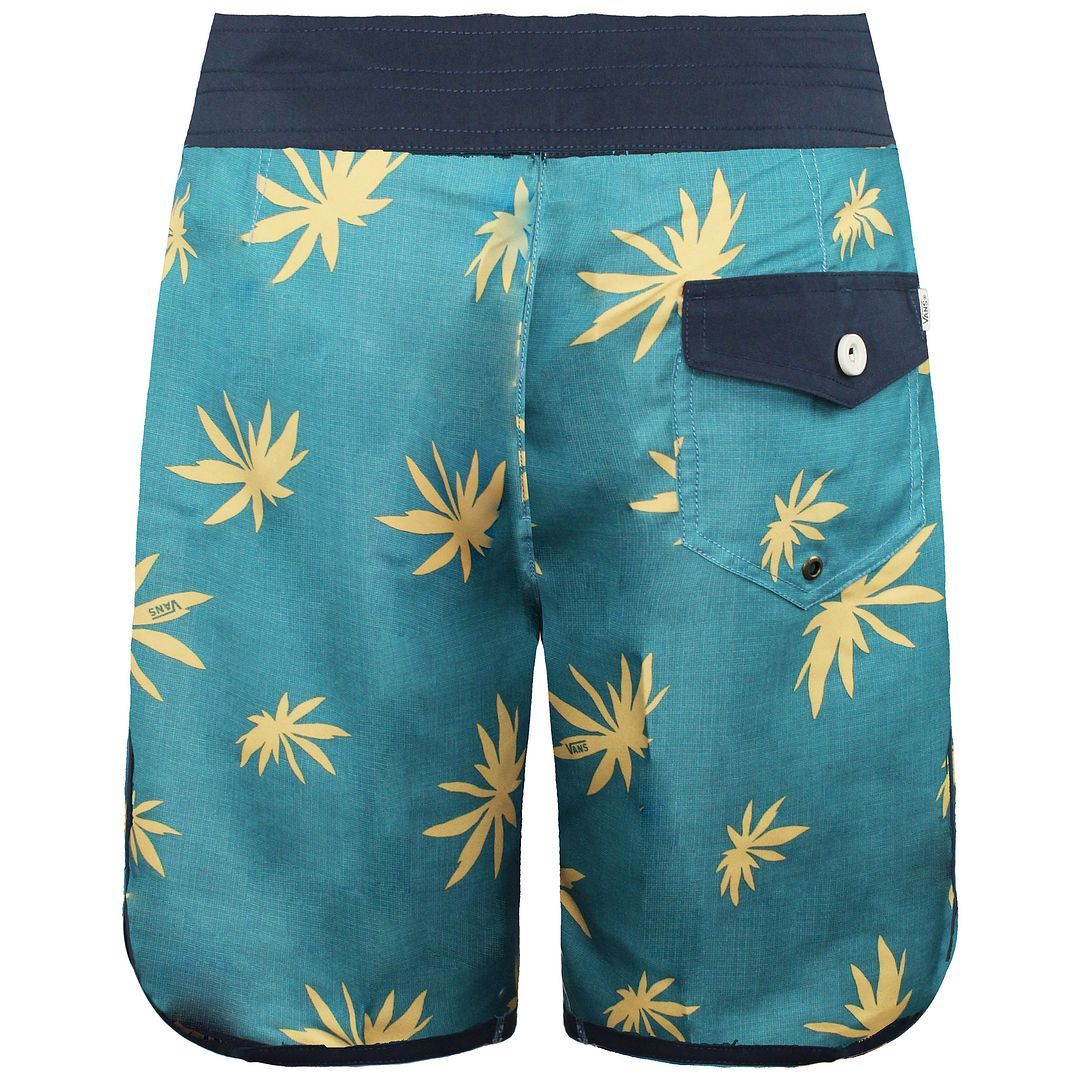 Boardshorts mit Allover-Blattmuster
