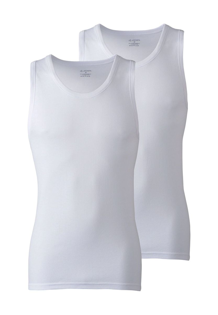 Klassisches Herren Tank Top Weiß 2er-Pack