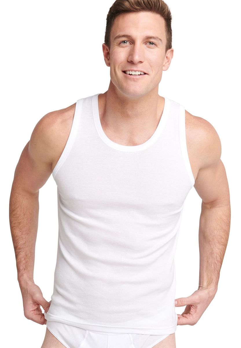 Klassisches Herren Tank Top Weiß 2er-Pack