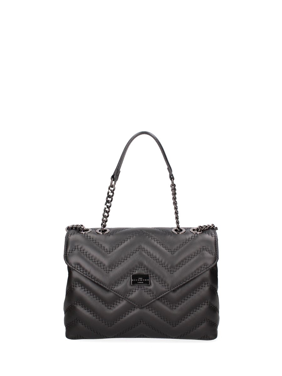 Chevron Gesteppte Schultertasche mit Kette