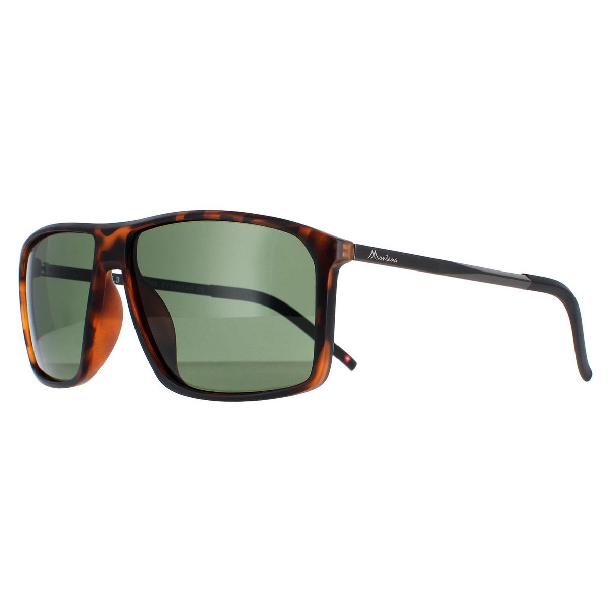Klassische quadratische Sonnenbrille in Schildpatt-Optik
