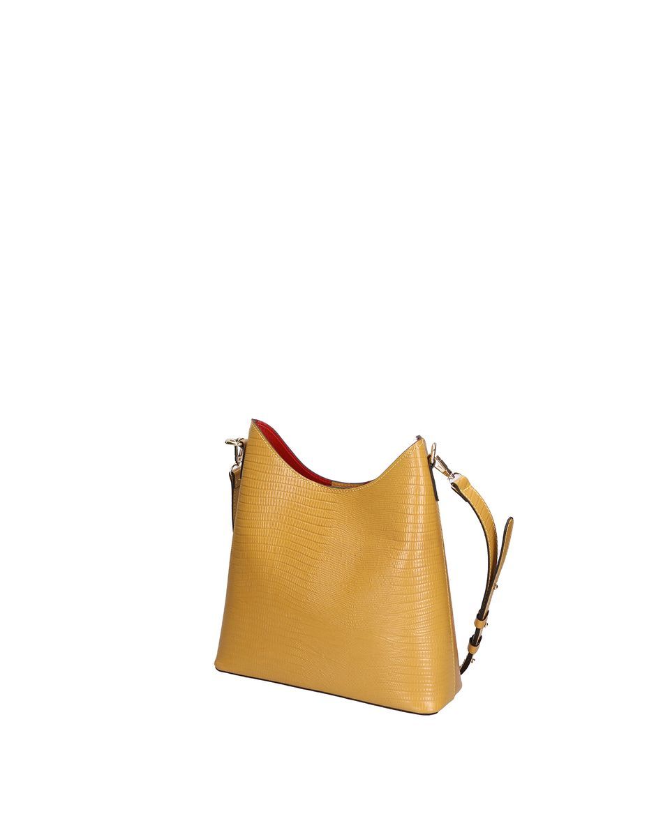 Schultertasche aus Leder mit Textur