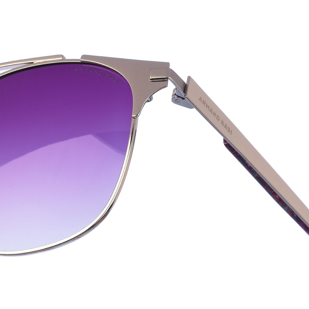 Ovale Metall-Sonnenbrille mit Farbverlauf