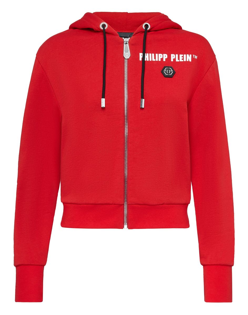 Zip-Hoodie mit Fransendetails