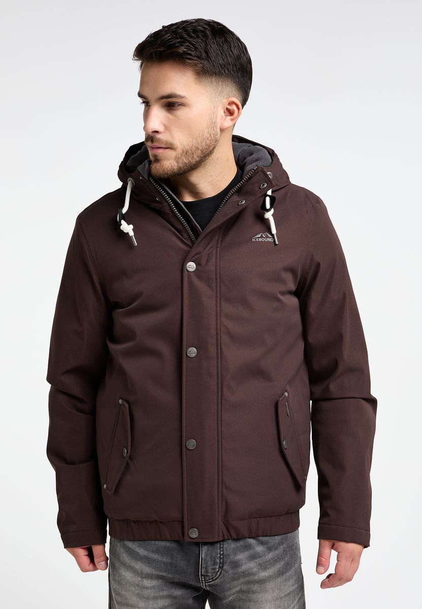 Wetterfester wattierter Winterblouson mit Kapuze