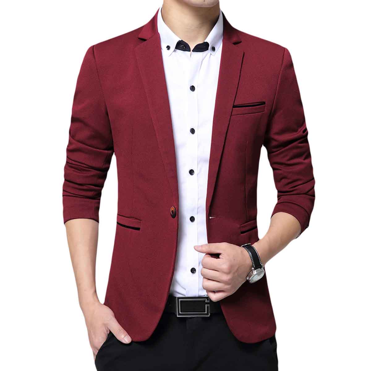 Herren Slim Fit Freizeit Blazer