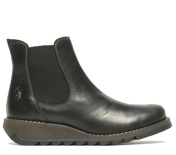 Chelsea-Keil-Stiefeletten aus Leder