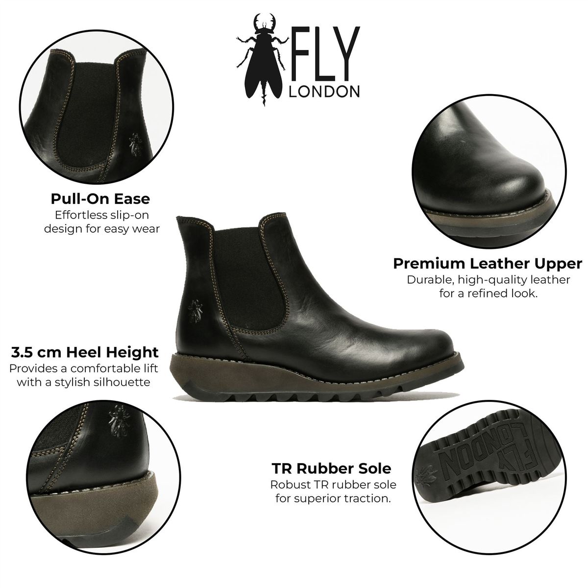 Chelsea-Boots mit Keilabsatz