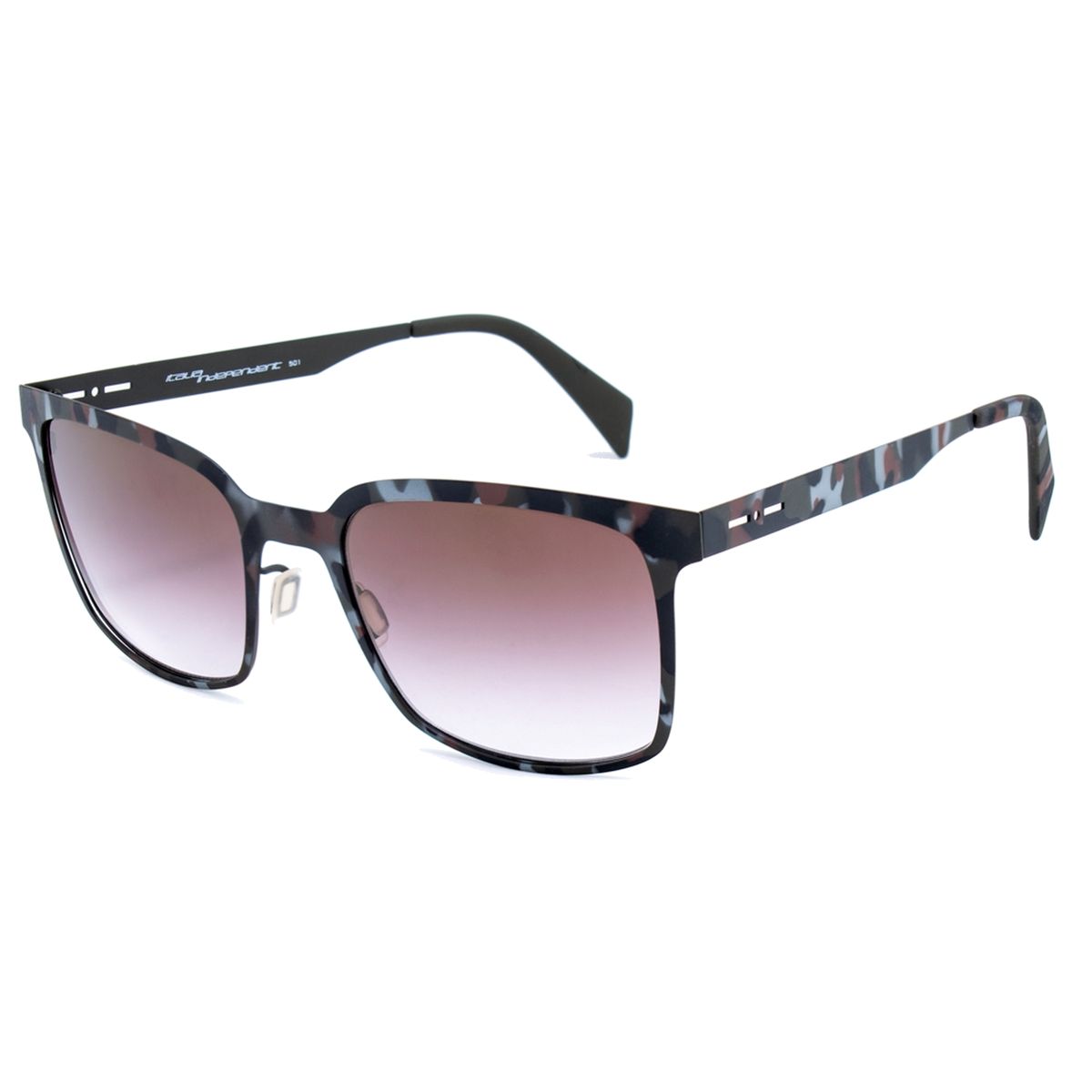 Rechteckige Sonnenbrille mit Camouflage-Muster