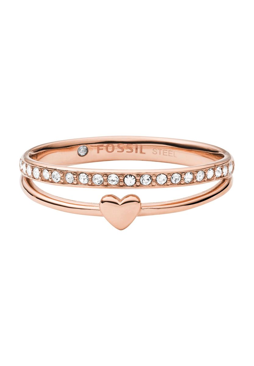Herz Akzent Roségold Ring