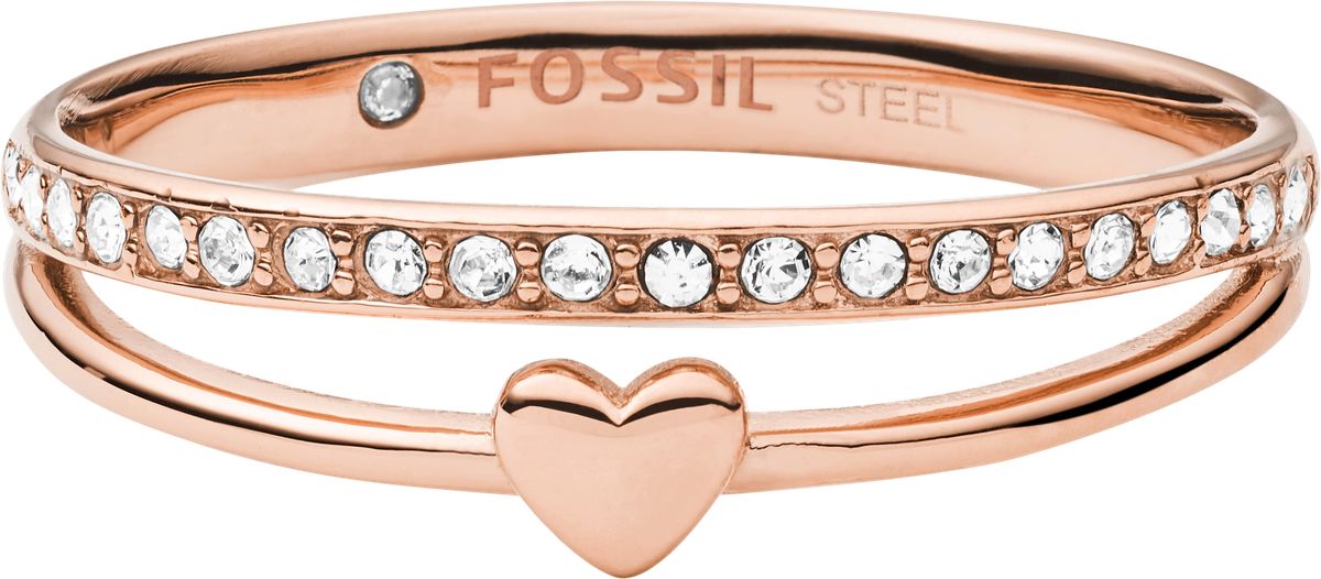 Eleganter Herzring mit geteilter Schiene