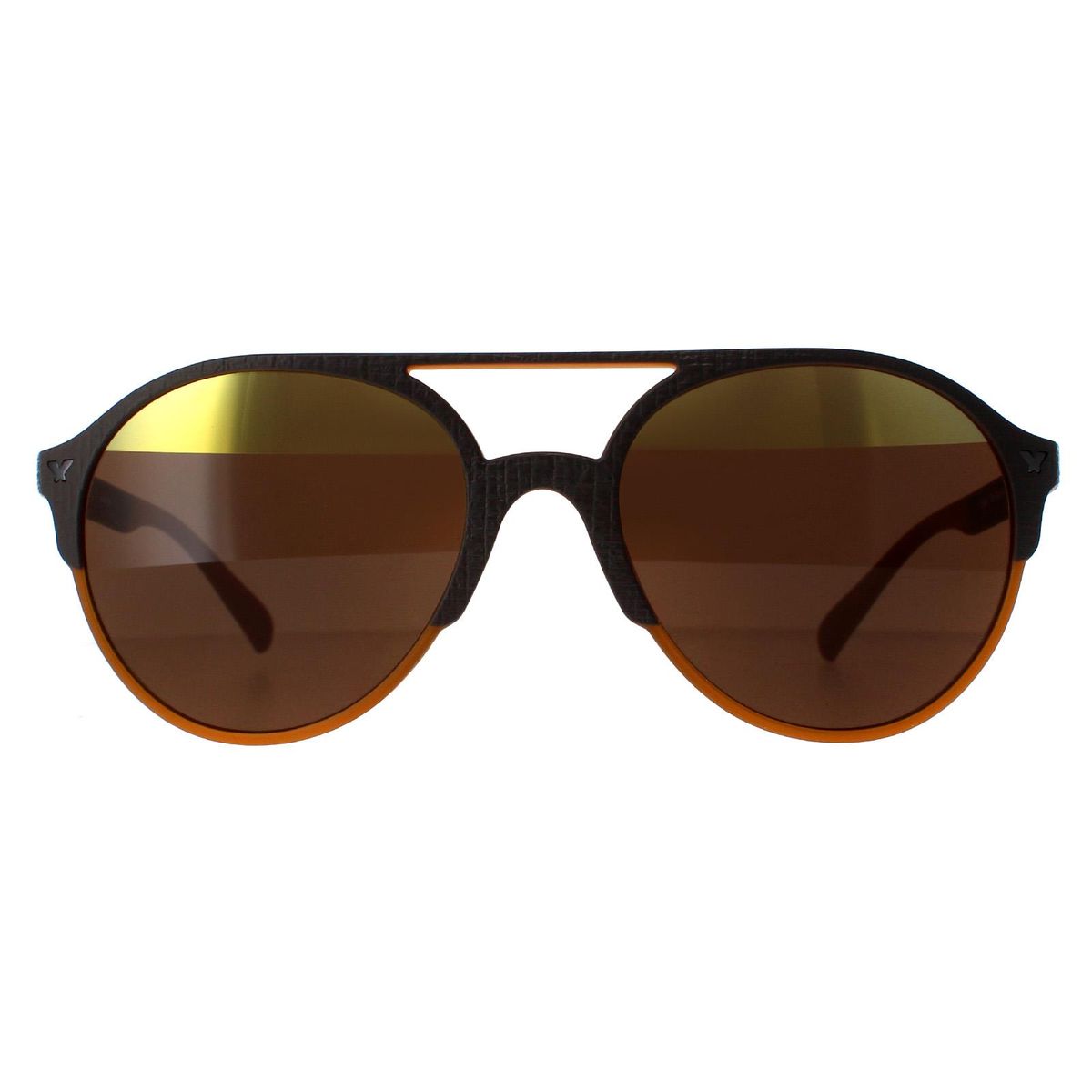 Runde Doppelbrücken-Sonnenbrille