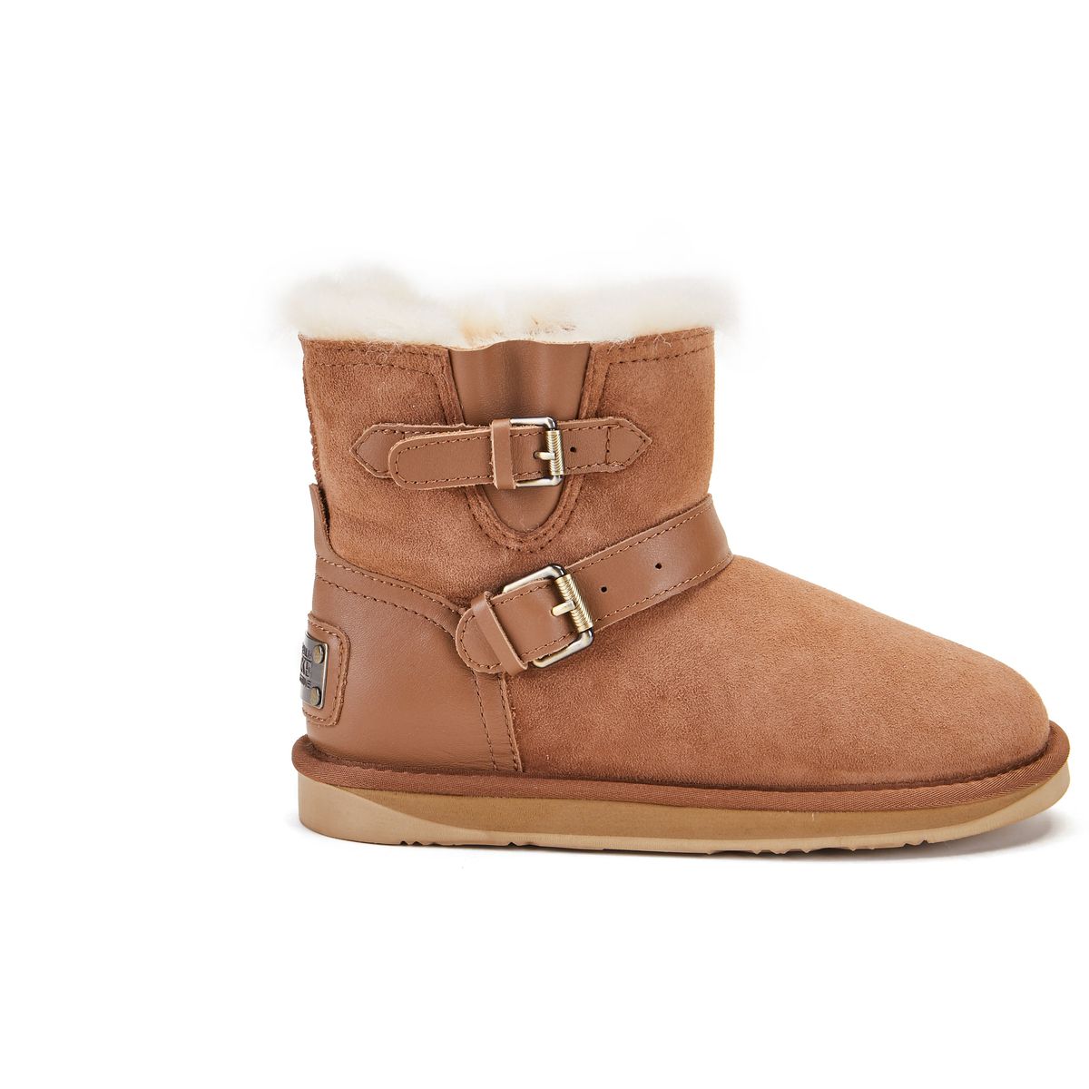 Lammfellstiefel mit Schnalle