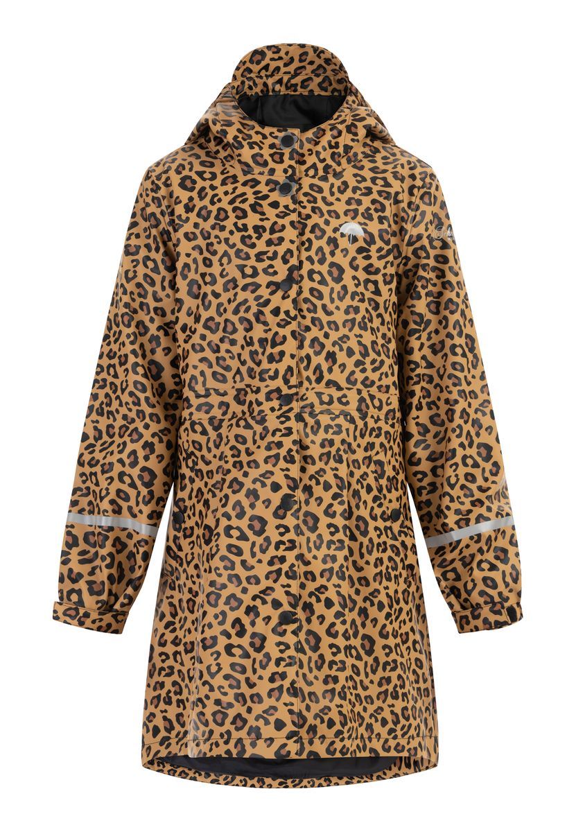Schmuddelwedda Regenmantel Mädchen schwarz beige leo