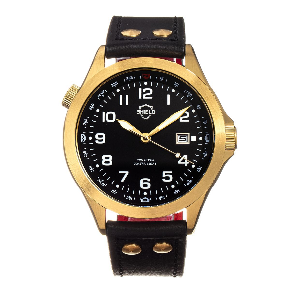 Herren Pro Diver Lederuhr