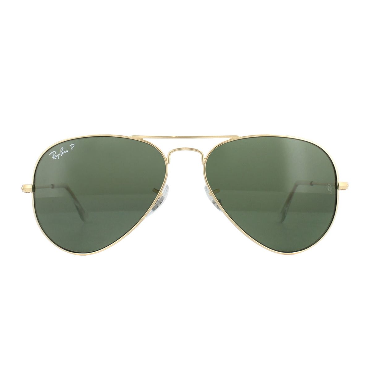 Klassische goldene Pilotenbrille mit grünen Gläsern