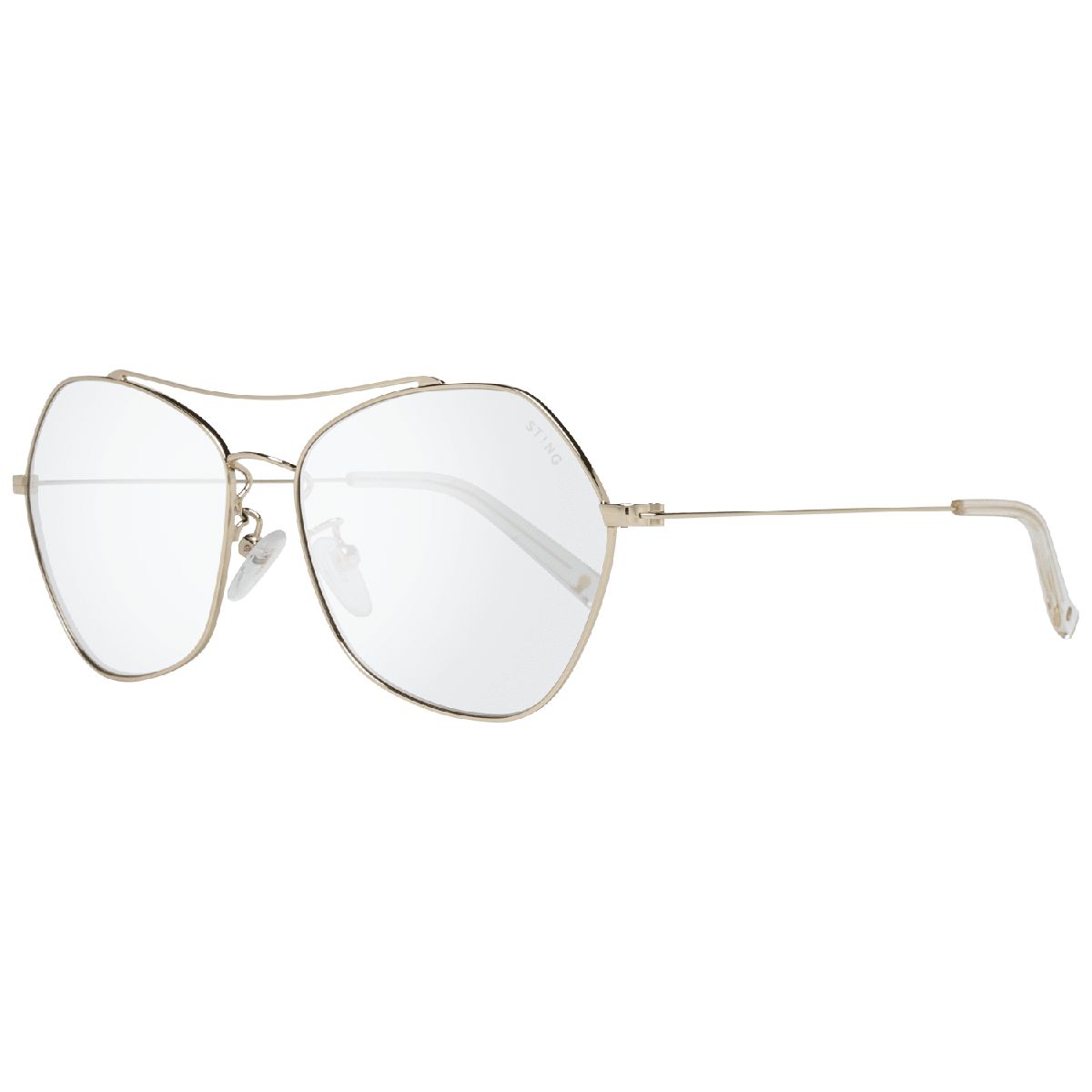 Geometrische Aviator Brille mit klaren Gläsern