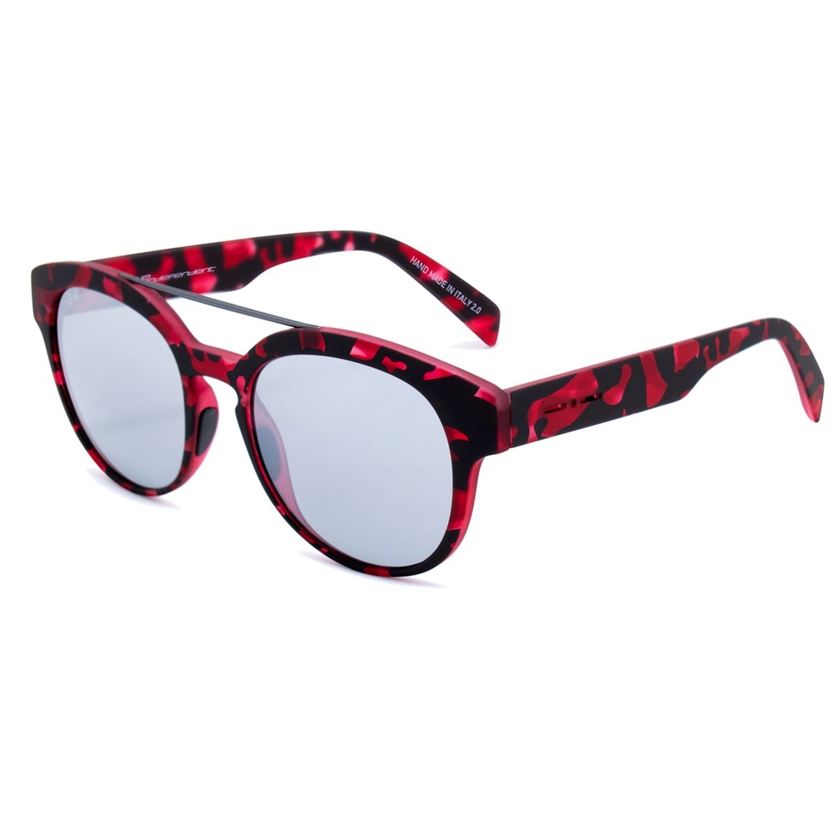 Sonnenbrille mit gemustertem Acetatrahmen