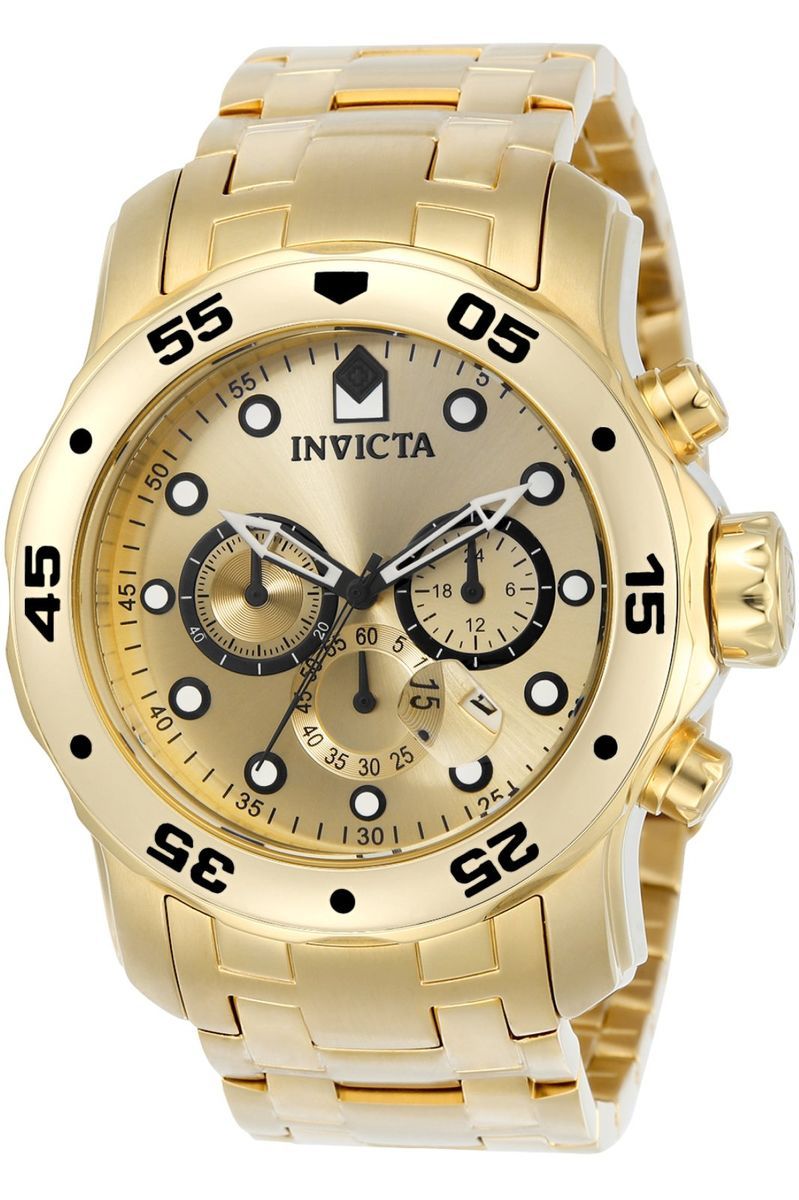 Goldfarbene Chronograph Taucheruhr