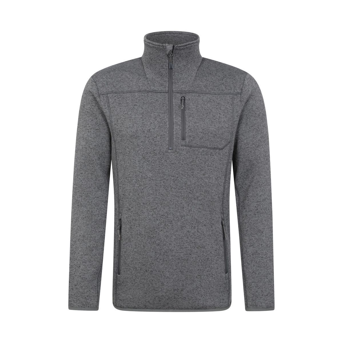 Herren Fleece-Pullover mit halbem Reißverschluss