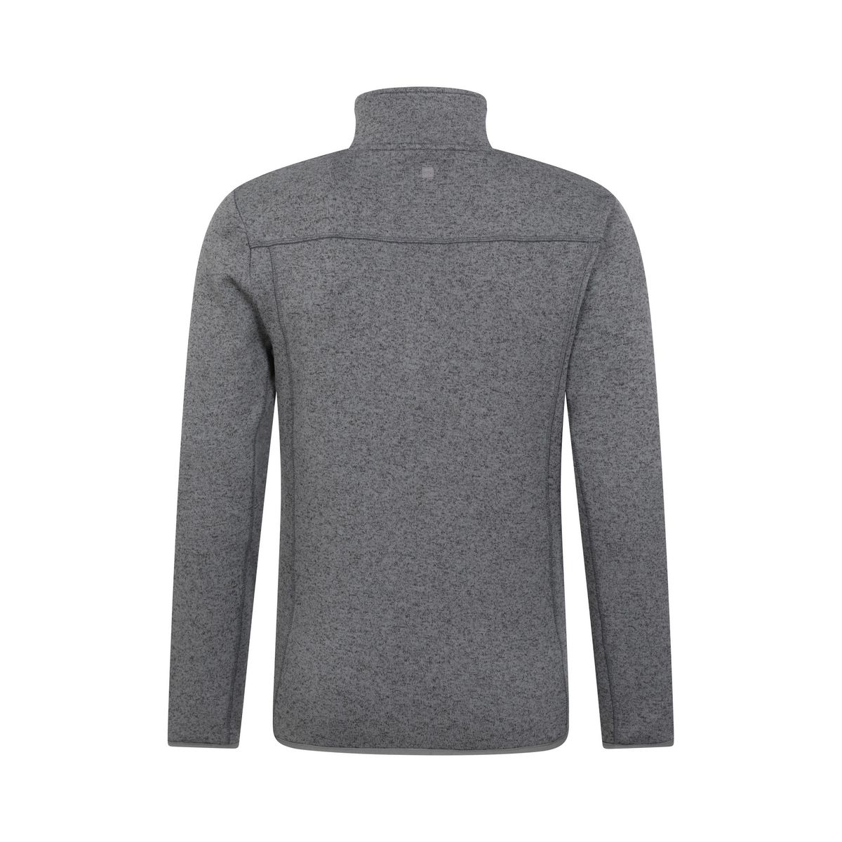 Melierter Fleecepullover mit Halb-Reißverschluss