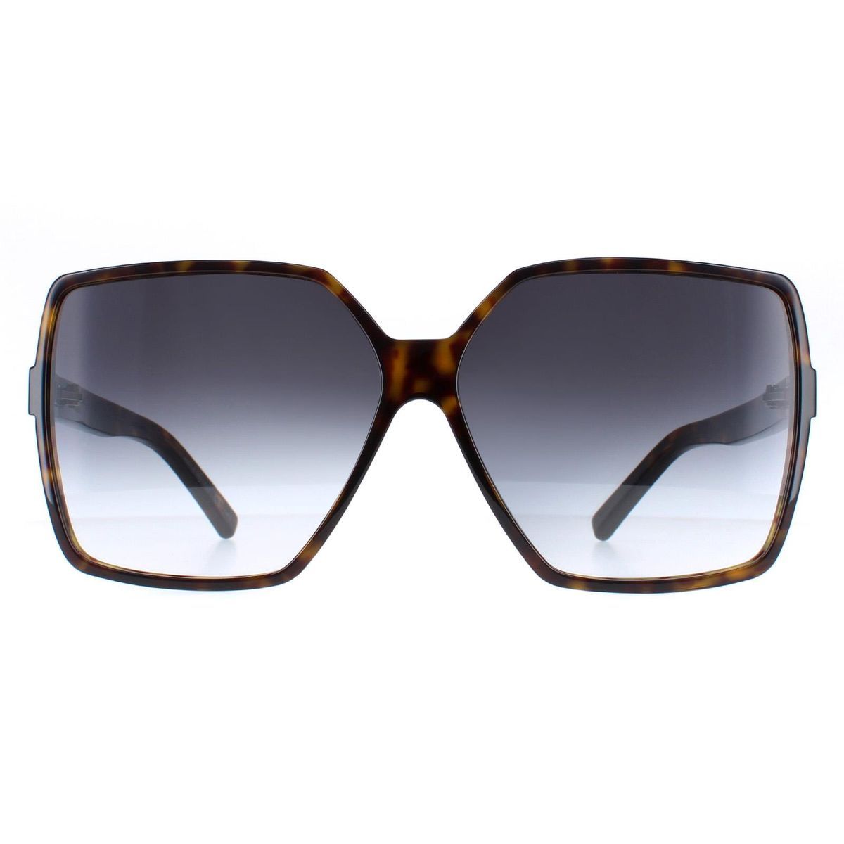 Übergroße quadratische Havanna Sonnenbrille Betty