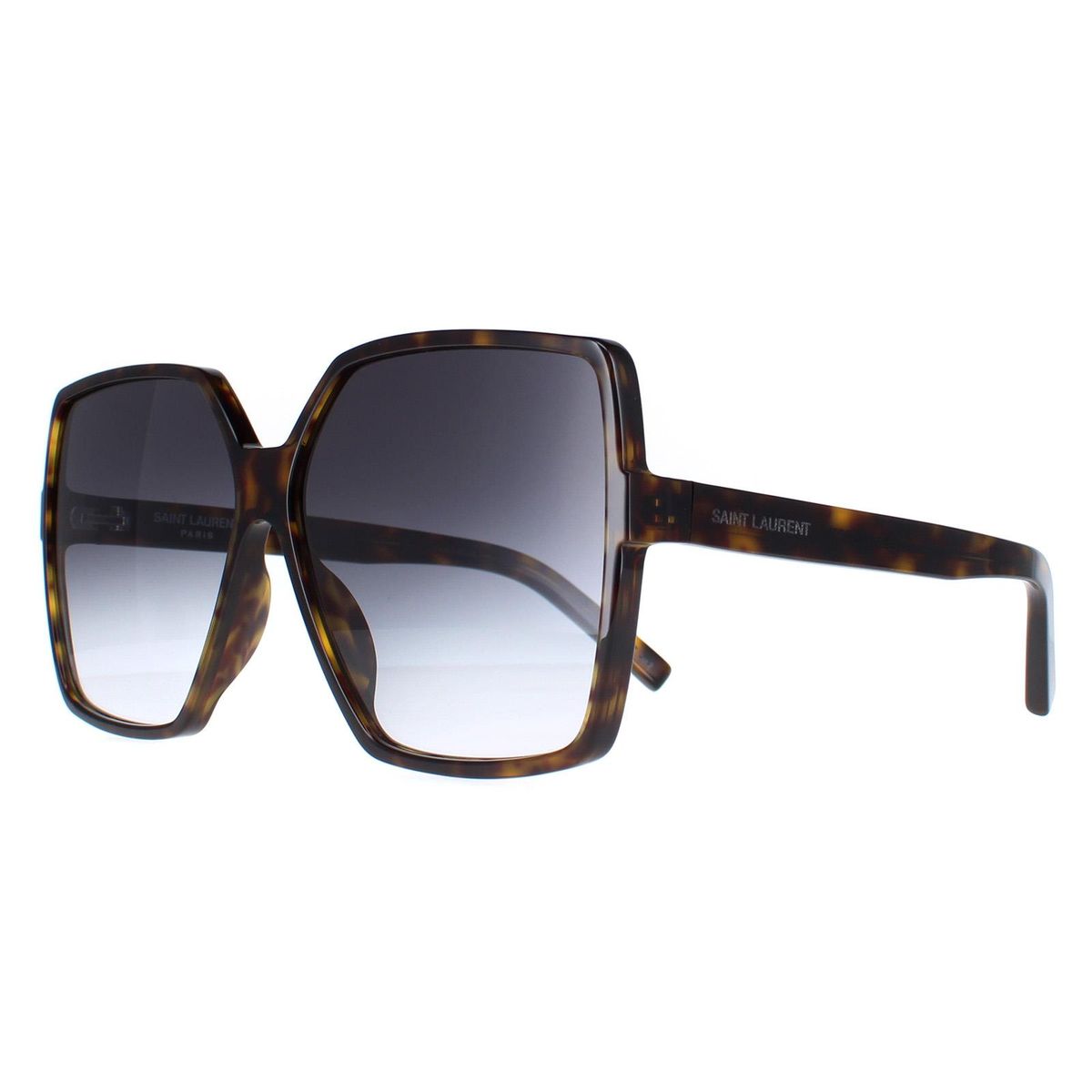 Übergroße quadratische Havanna-Sonnenbrille