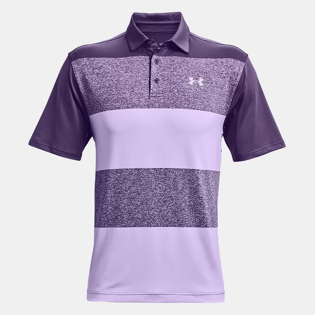 Herren Gestreiftes Performance Poloshirt