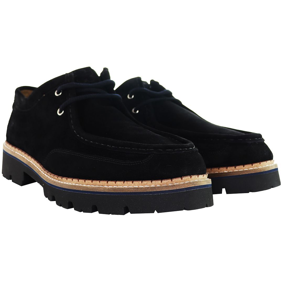 Robuste Wildleder-Mokassin-Schnürschuhe